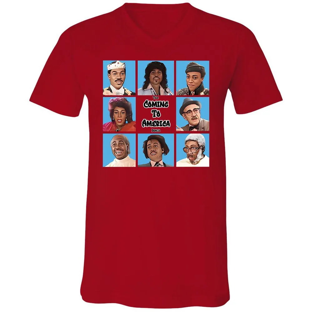 Unisex V-Neck T-Shirt - UFVL5Y5Q - Red - 3