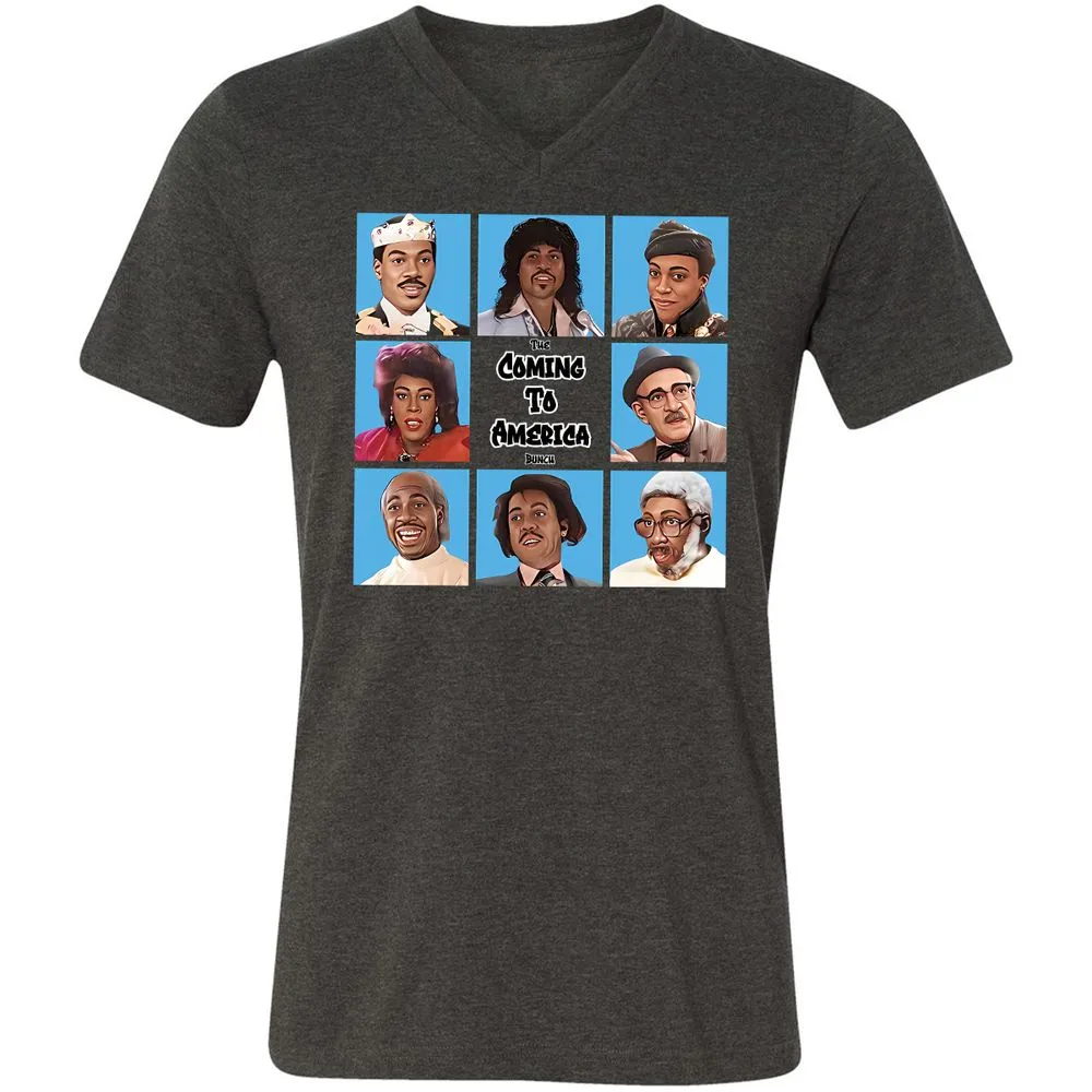 Unisex V-Neck T-Shirt - UFVL5Y5Q - Dark Grey Heather - 8