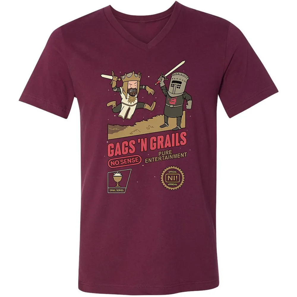 Unisex V-Neck T-Shirt - E86P23SQ - Maroon - 6