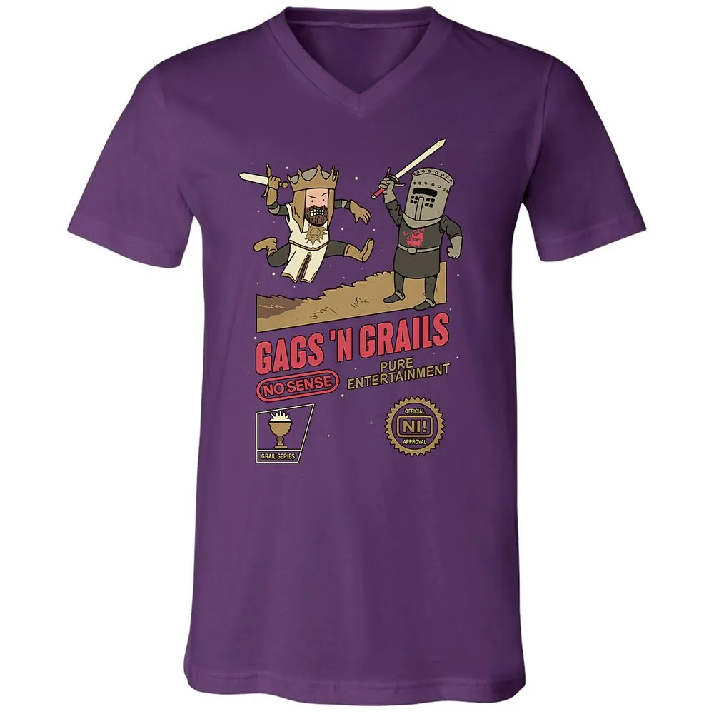 Unisex V-Neck T-Shirt - E86P23SQ - Team Purple - 9