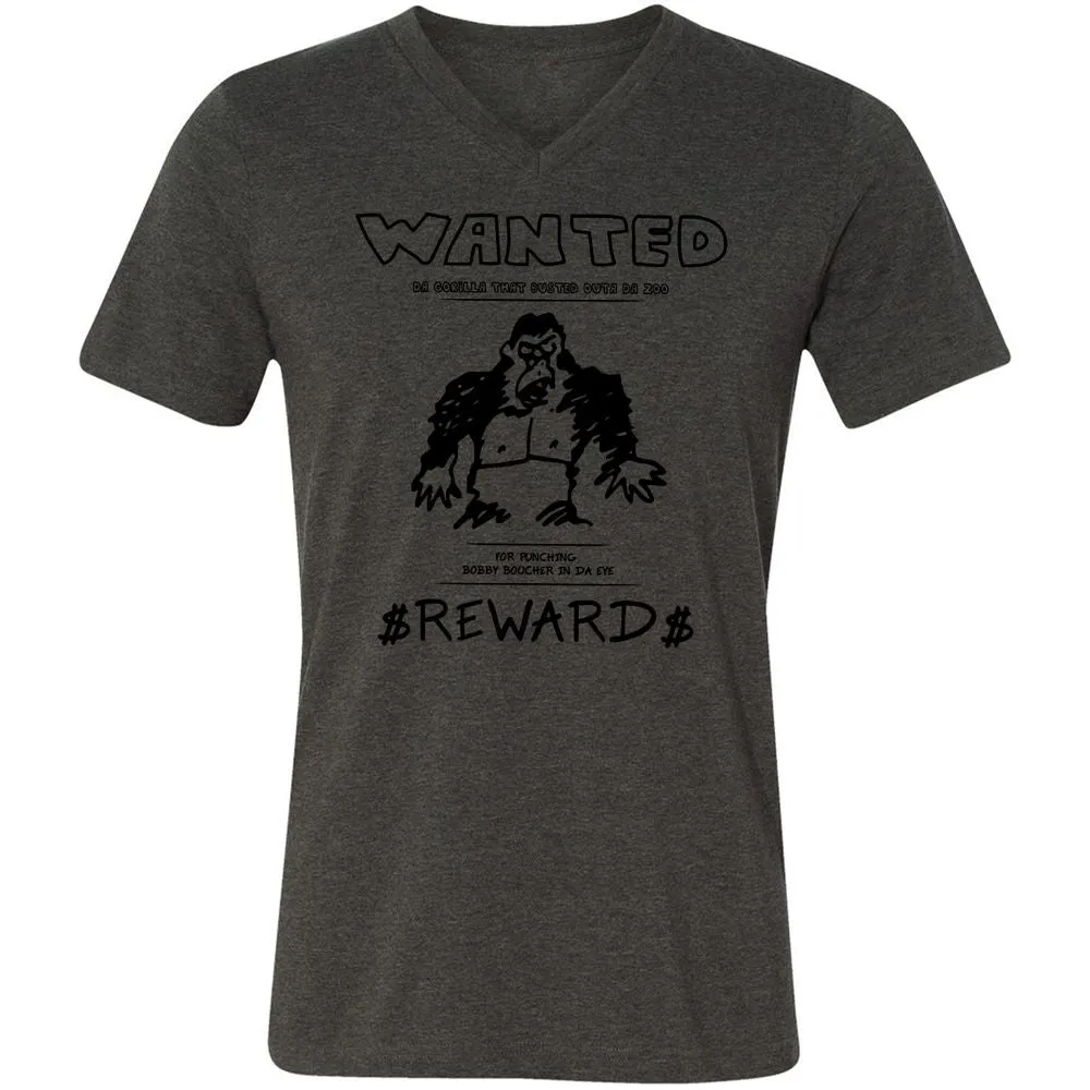 Unisex V-Neck T-Shirt - LUY1CE44 - Dark Grey Heather - 8