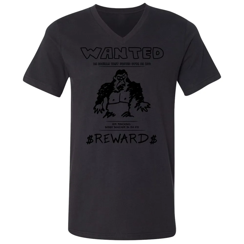 Unisex V-Neck T-Shirt - LUY1CE44 - Black - 16