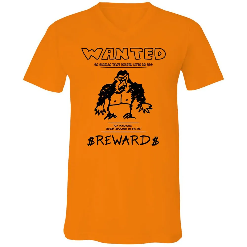 Unisex V-Neck T-Shirt - LUY1CE44 - Orange - 11
