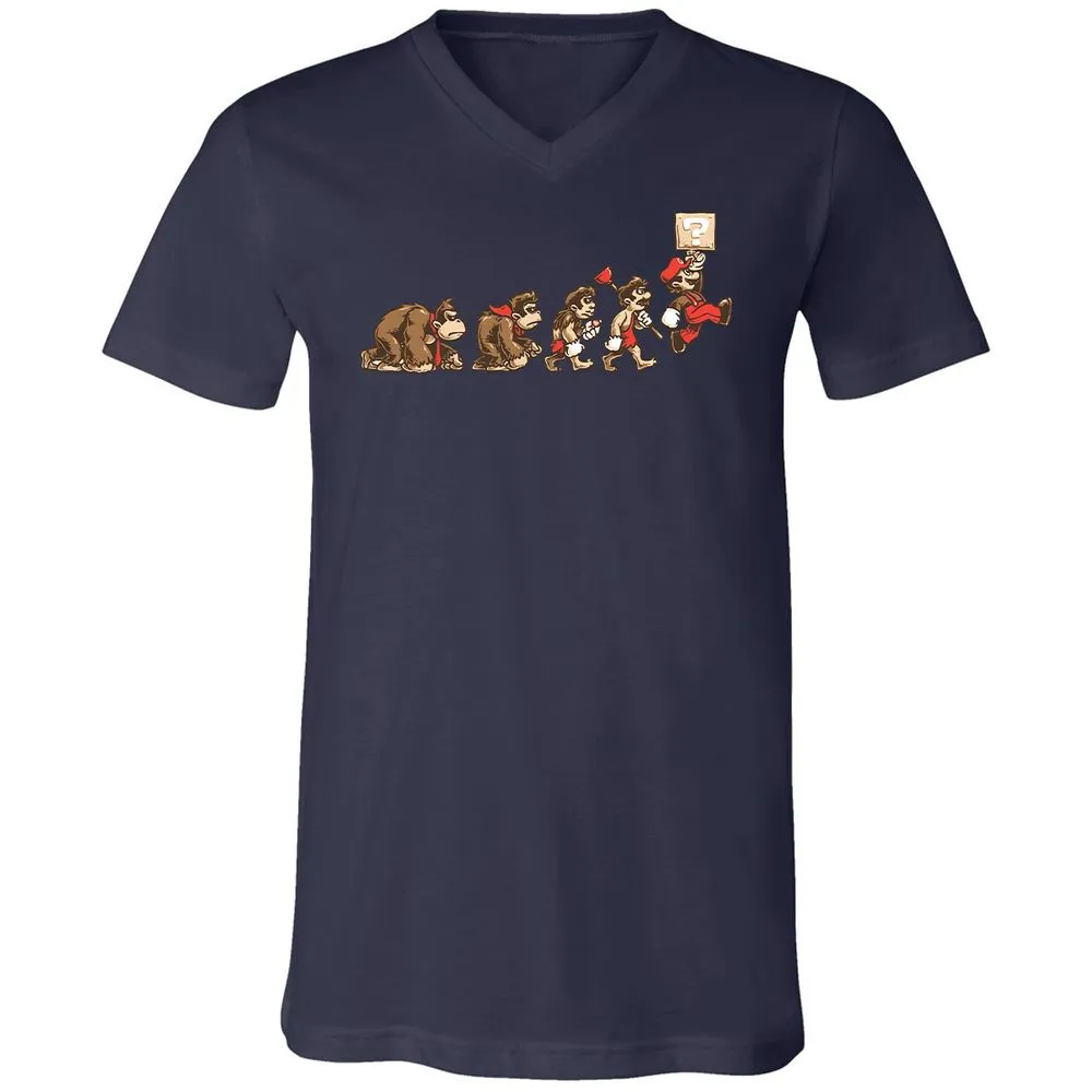 Unisex V-Neck T-Shirt - DFPR9PZG - Navy - 2