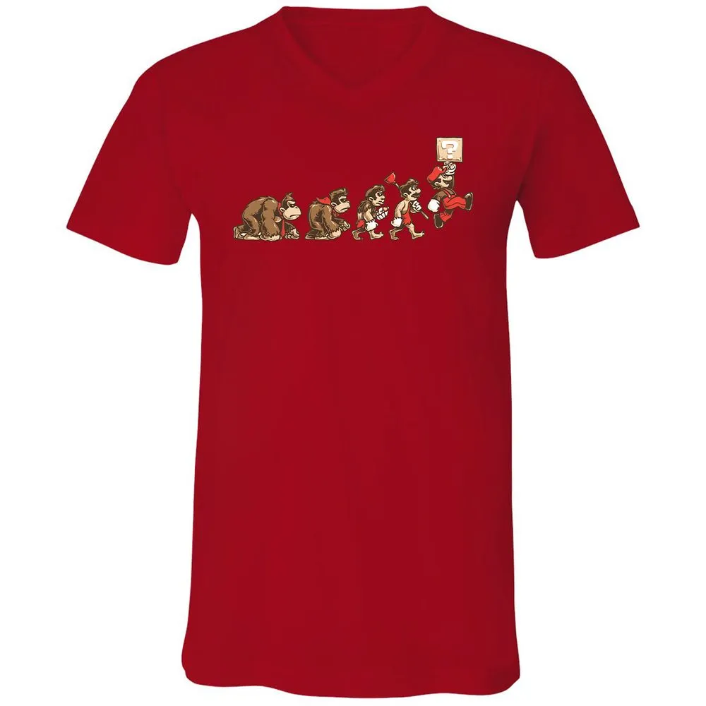 Unisex V-Neck T-Shirt - DFPR9PZG - Red - 3