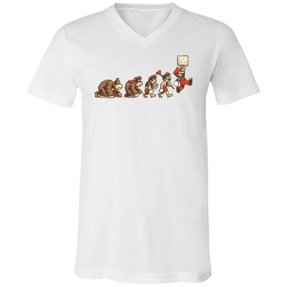 Unisex V-Neck T-Shirt - DFPR9PZG - White - 5