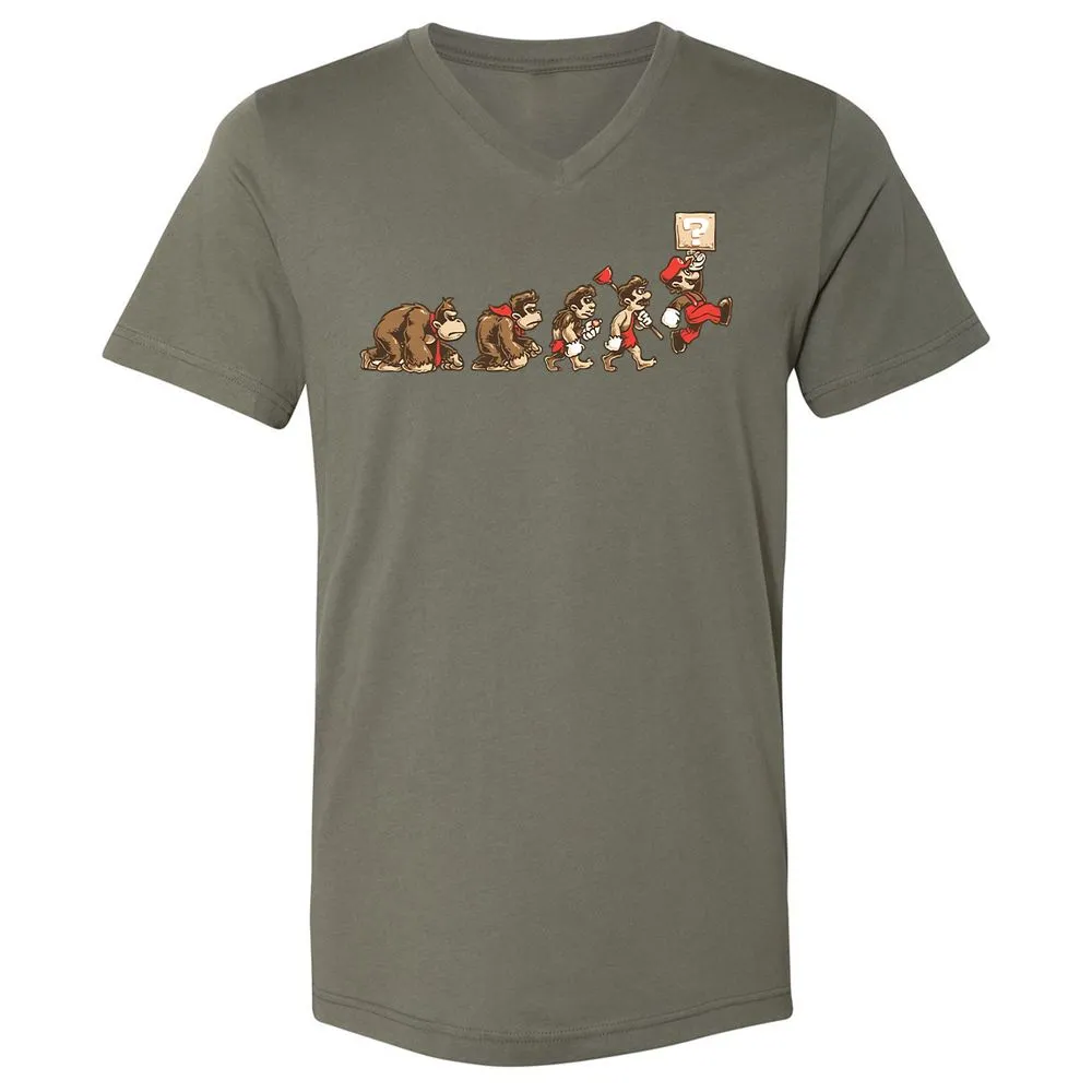 Unisex V-Neck T-Shirt - DFPR9PZG - Military Green - 10