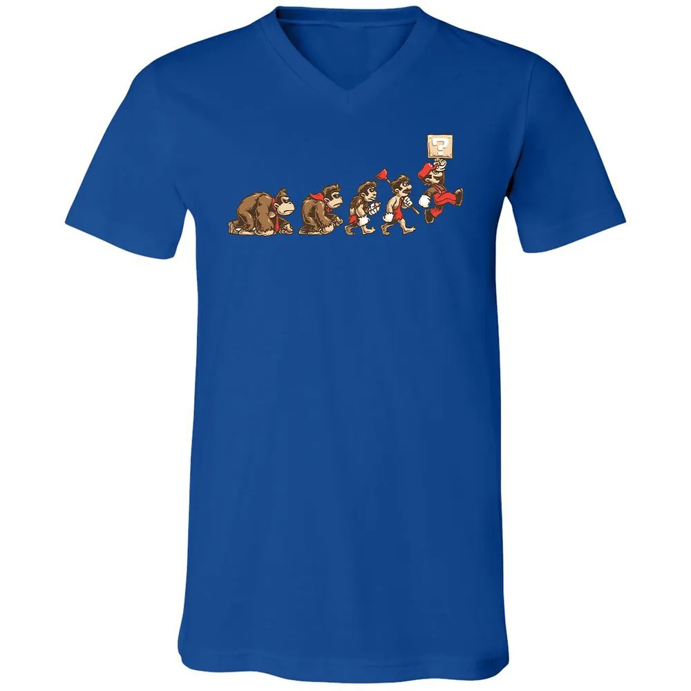 Unisex V-Neck T-Shirt - DFPR9PZG - True Royal - 4