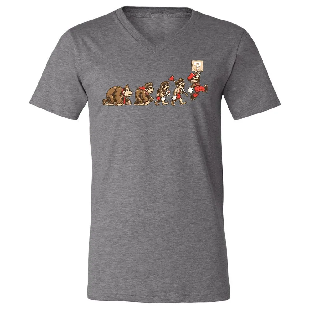 Unisex V-Neck T-Shirt - DFPR9PZG - Deep Heather - 13