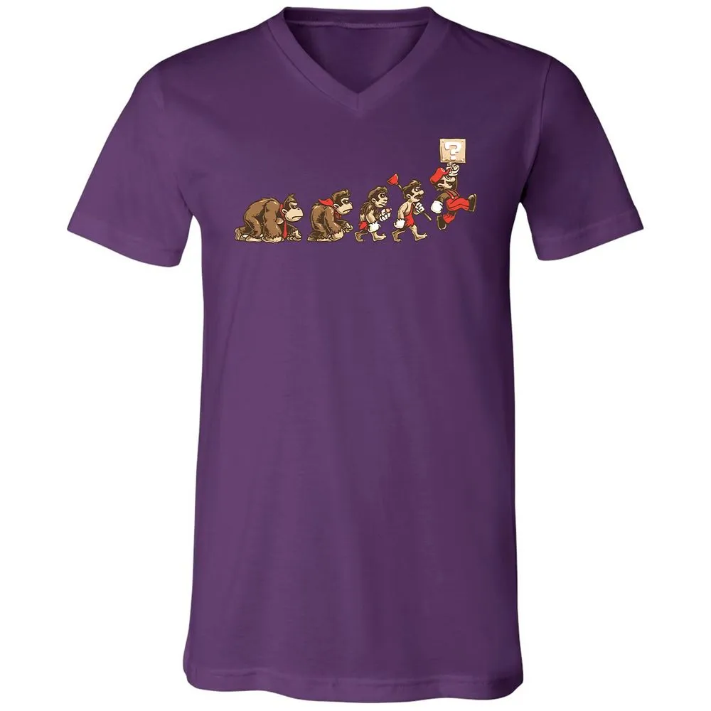 Unisex V-Neck T-Shirt - DFPR9PZG - Team Purple - 9