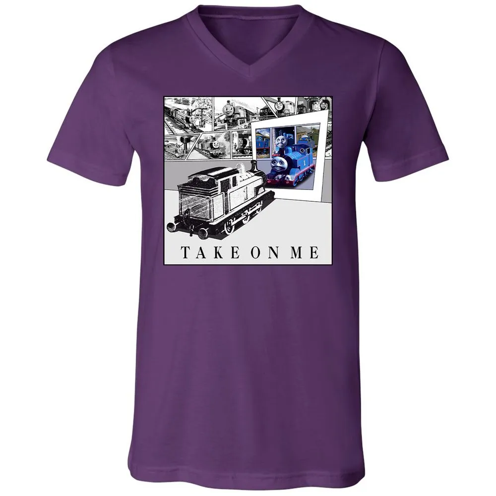Unisex V-Neck T-Shirt - Q46QBWVE - Team Purple - 9