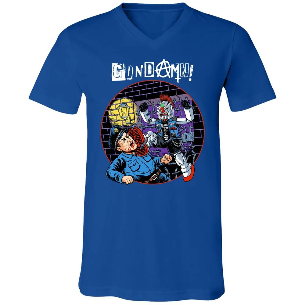 Unisex V-Neck T-Shirt - ZL4MBJFX - True Royal - 4