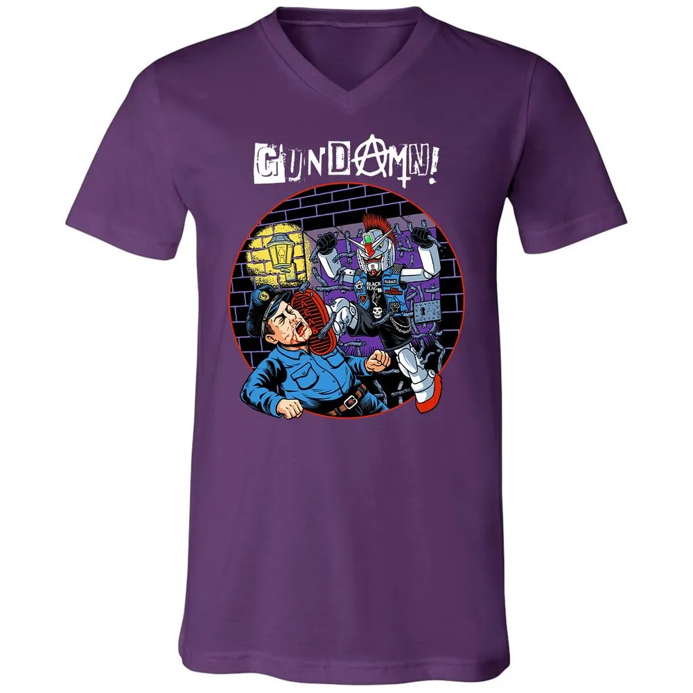 Unisex V-Neck T-Shirt - ZL4MBJFX - Team Purple - 9