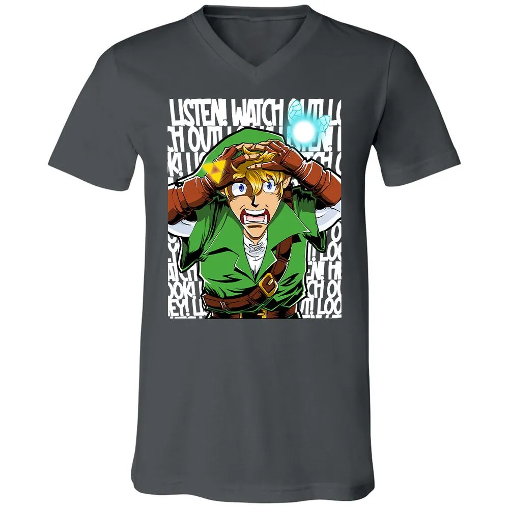 Unisex V-Neck T-Shirt - EY6E5ZQP - Asphalt - 12