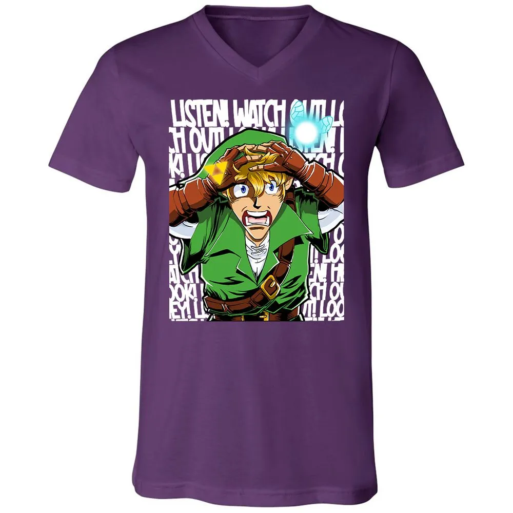 Unisex V-Neck T-Shirt - EY6E5ZQP - Team Purple - 9