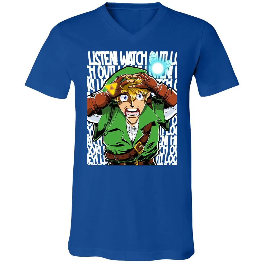 Unisex V-Neck T-Shirt - EY6E5ZQP - True Royal - 4