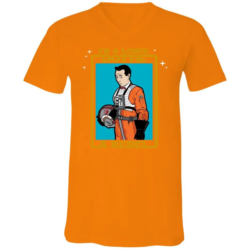 Unisex V-Neck T-Shirt - N9XAJXY4 - Orange - 11