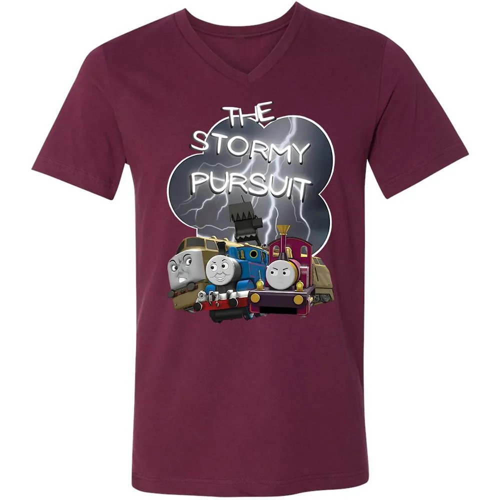 Unisex V-Neck T-Shirt - 465VYU2L - Maroon - 6
