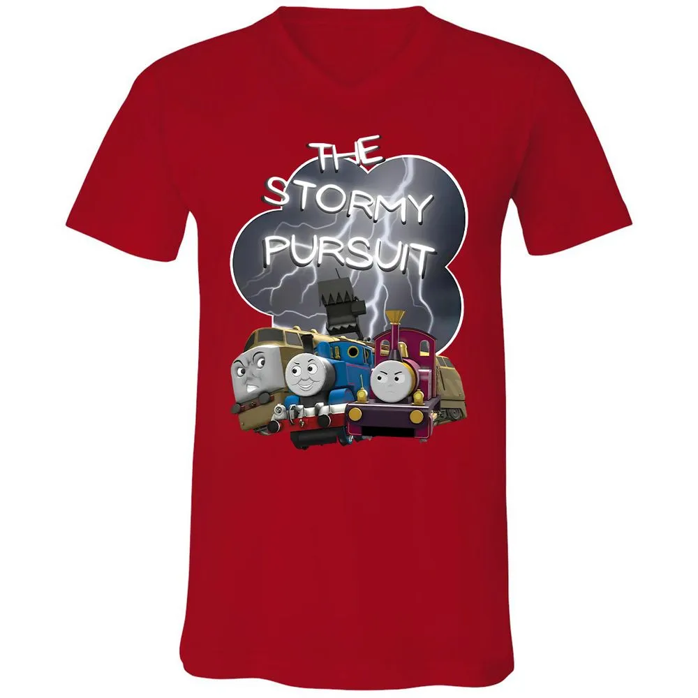 Unisex V-Neck T-Shirt - 465VYU2L - Red - 3