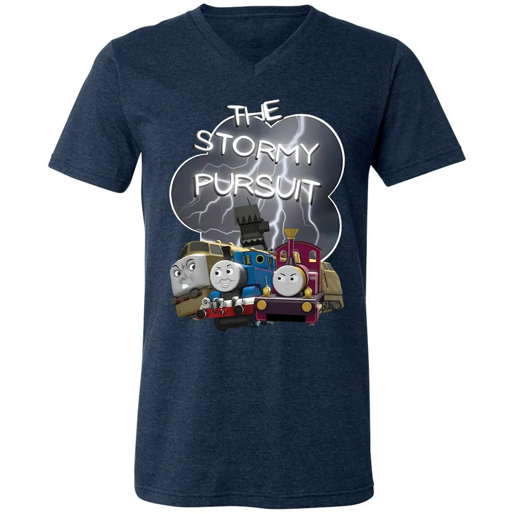 Unisex V-Neck T-Shirt - 465VYU2L - Heather Navy - 15