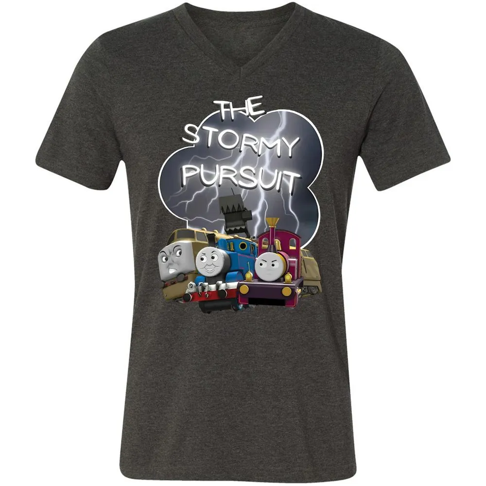 Unisex V-Neck T-Shirt - 465VYU2L - Dark Grey Heather - 8