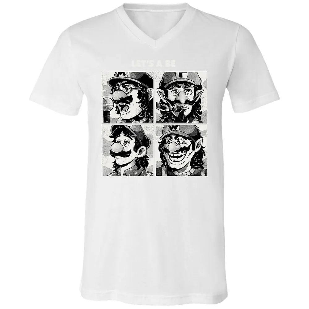 Unisex V-Neck T-Shirt - WH5C9F5V - White - 5