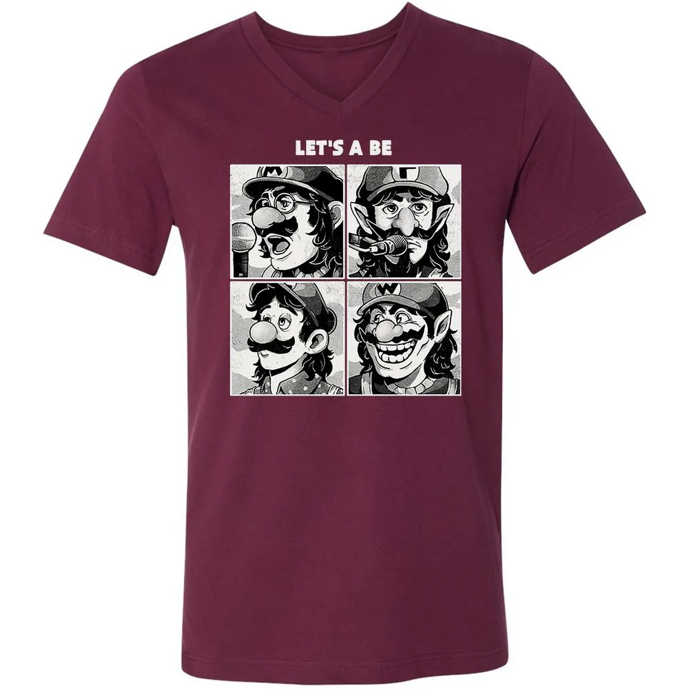 Unisex V-Neck T-Shirt - WH5C9F5V - Maroon - 6