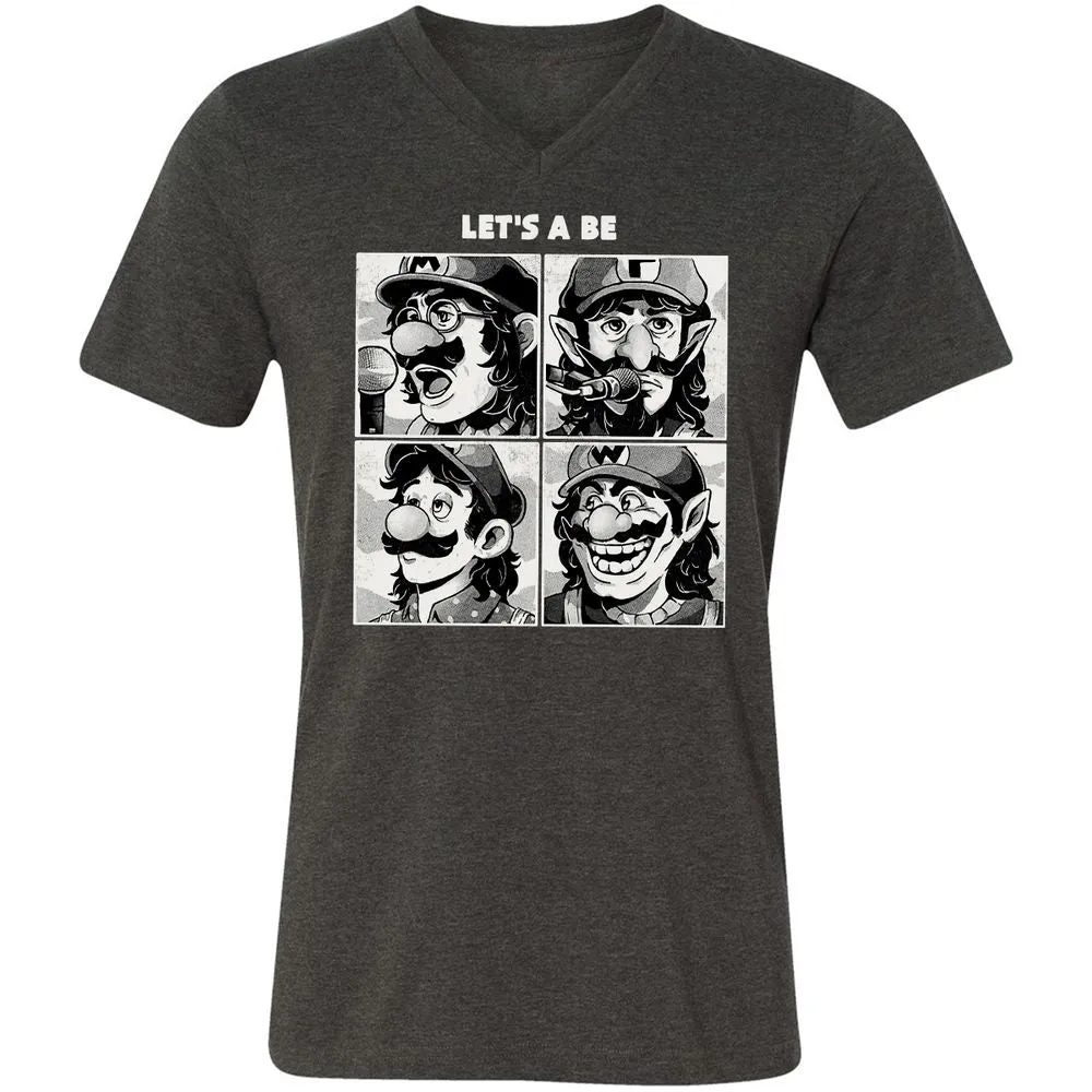 Unisex V-Neck T-Shirt - WH5C9F5V - Dark Grey Heather - 8