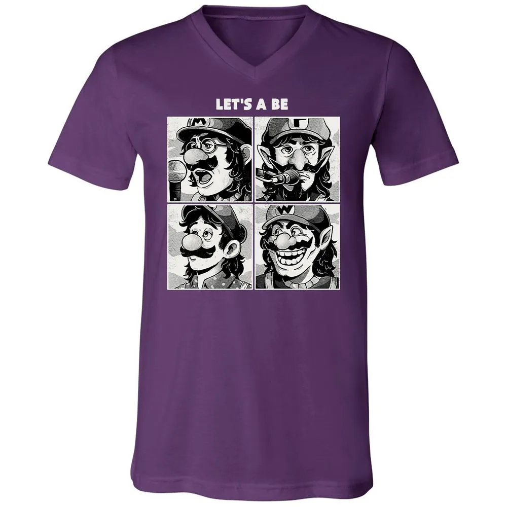Unisex V-Neck T-Shirt - WH5C9F5V - Team Purple - 9