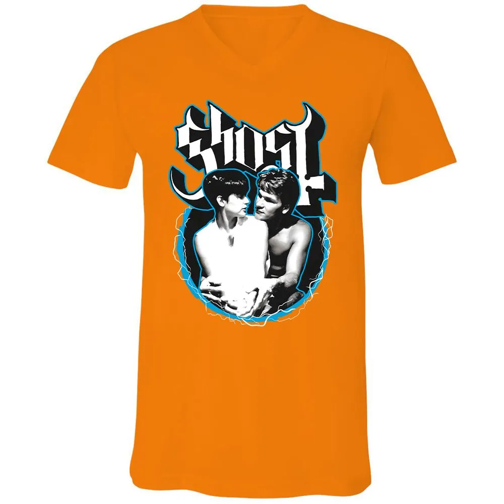 Unisex V-Neck T-Shirt - 5HHKQUC7 - Orange - 11