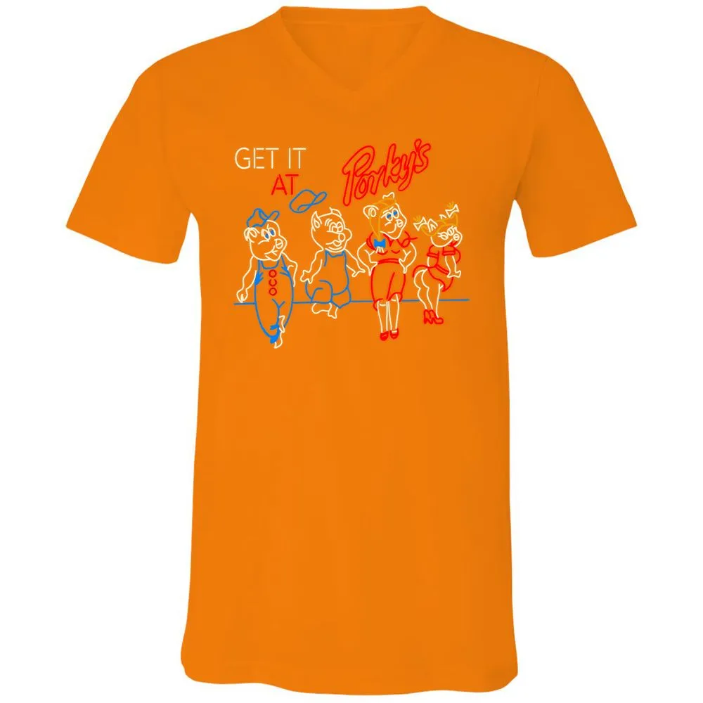 Unisex V-Neck T-Shirt - MADRW152 - Orange - 11