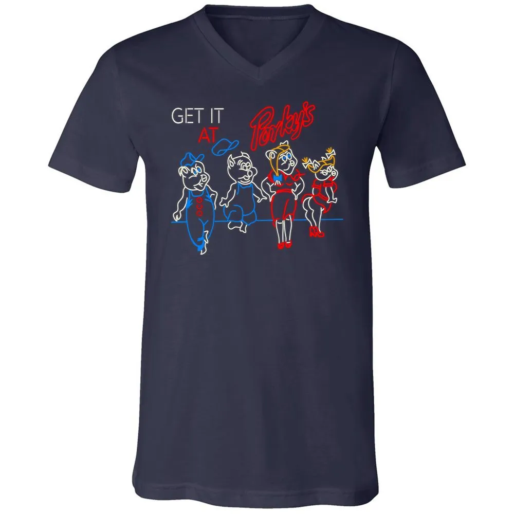 Unisex V-Neck T-Shirt - MADRW152 - Navy - 2