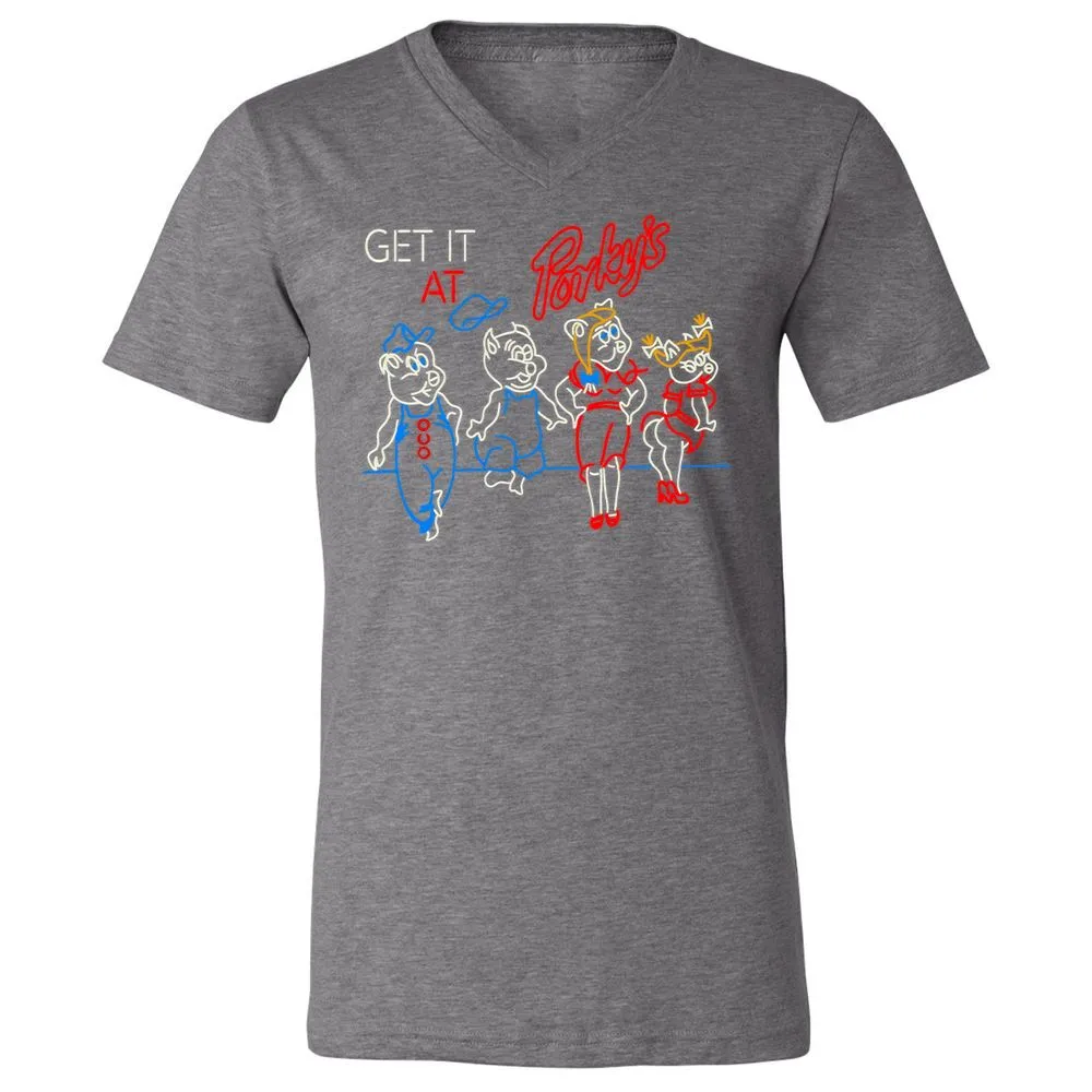 Unisex V-Neck T-Shirt - MADRW152 - Deep Heather - 13