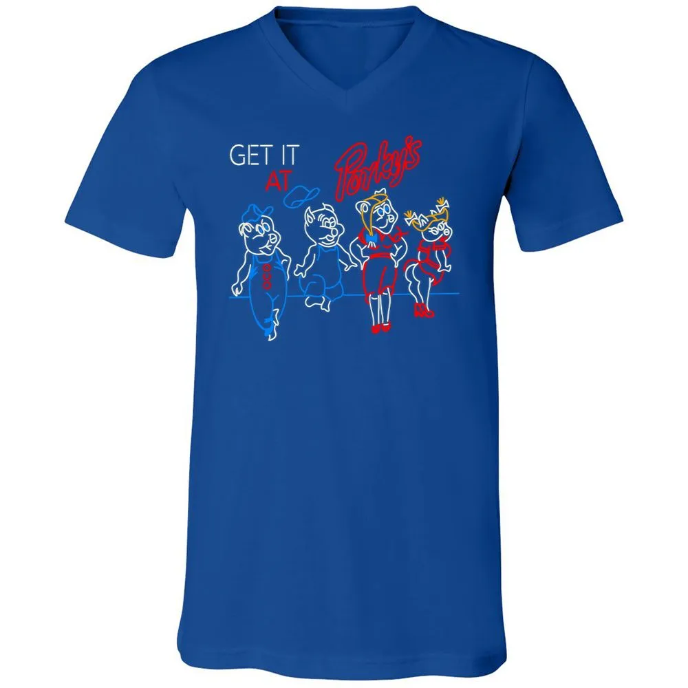 Unisex V-Neck T-Shirt - MADRW152 - True Royal - 4
