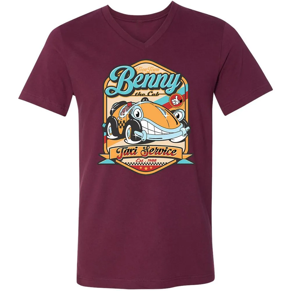 Unisex V-Neck T-Shirt - 2JTHAMFJ - Maroon - 6