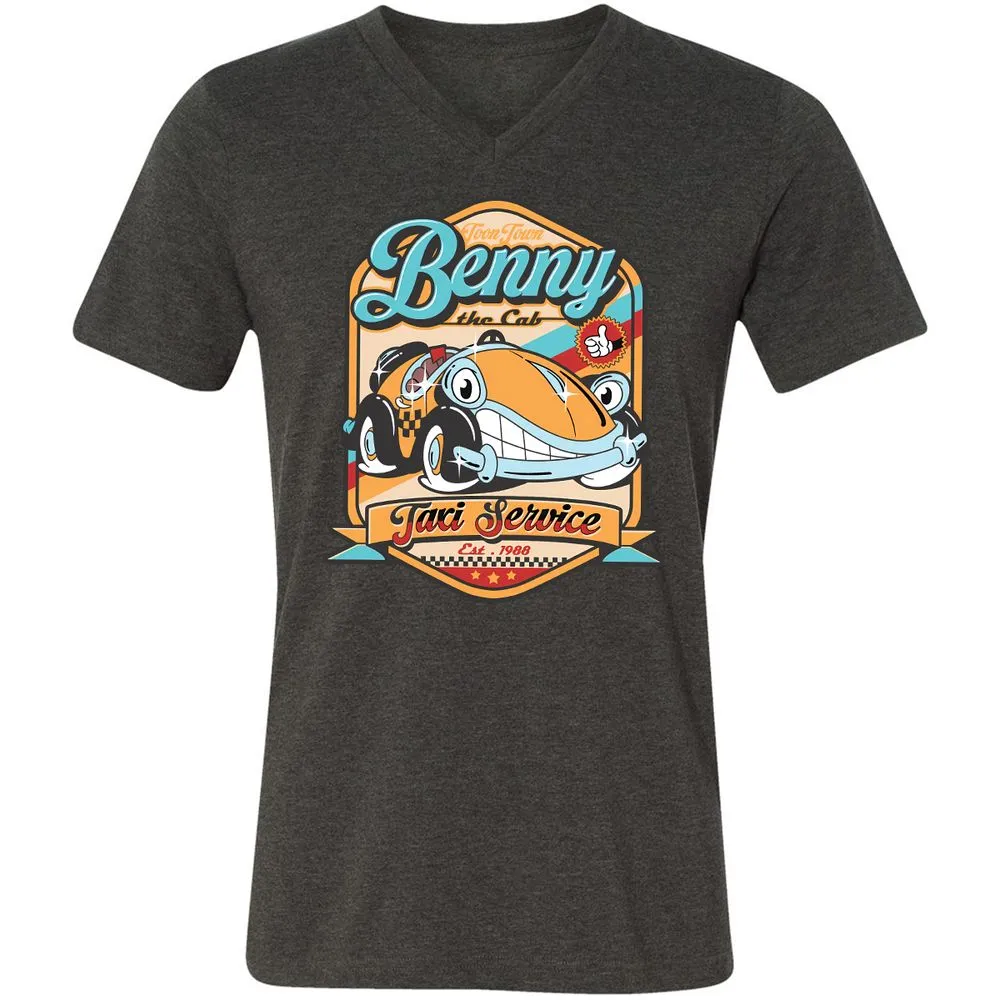 Unisex V-Neck T-Shirt - 2JTHAMFJ - Dark Grey Heather - 8