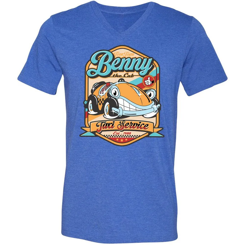 Unisex V-Neck T-Shirt - 2JTHAMFJ - Heather True Royal - 14