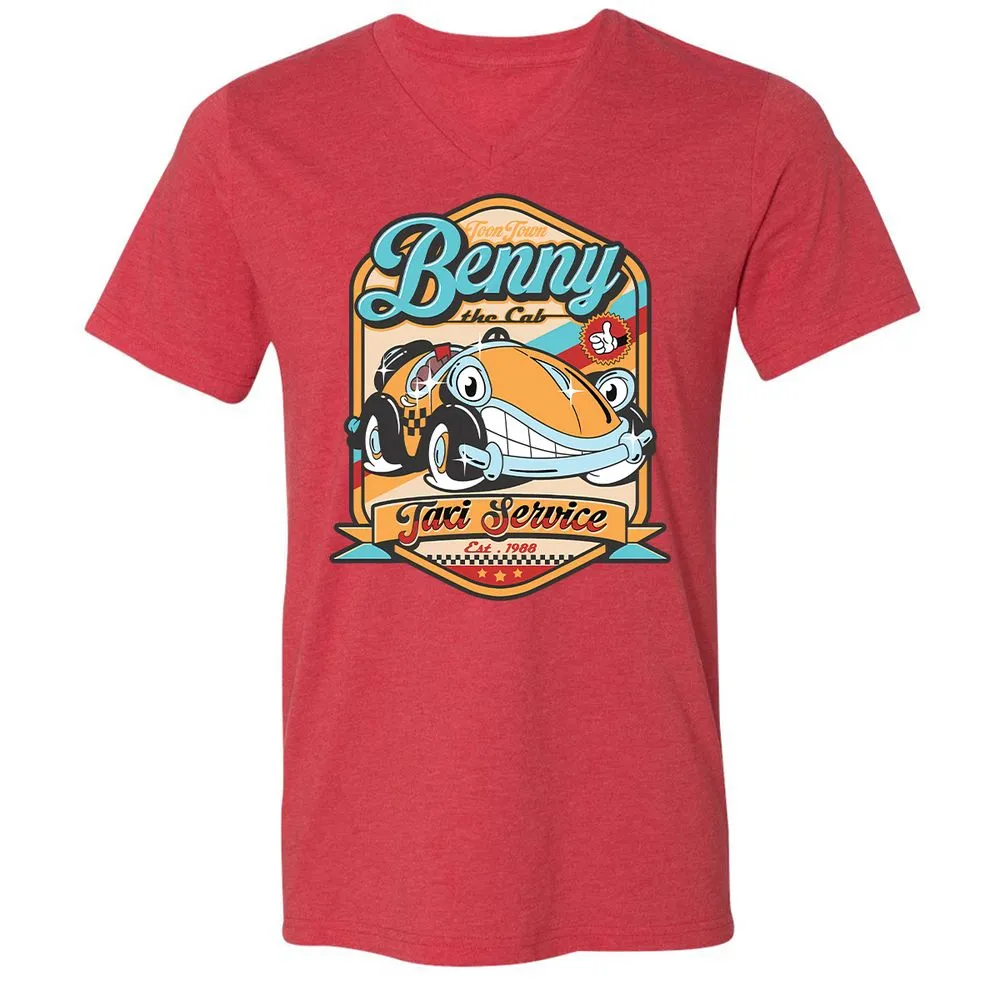 Unisex V-Neck T-Shirt - 2JTHAMFJ - Heather Red - 16