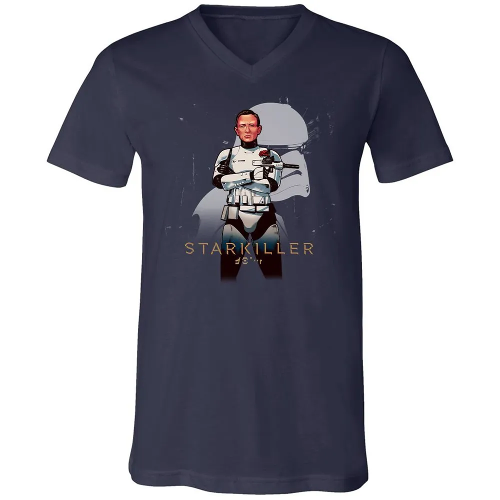Unisex V-Neck T-Shirt - KX1N4UDK - Navy - 2