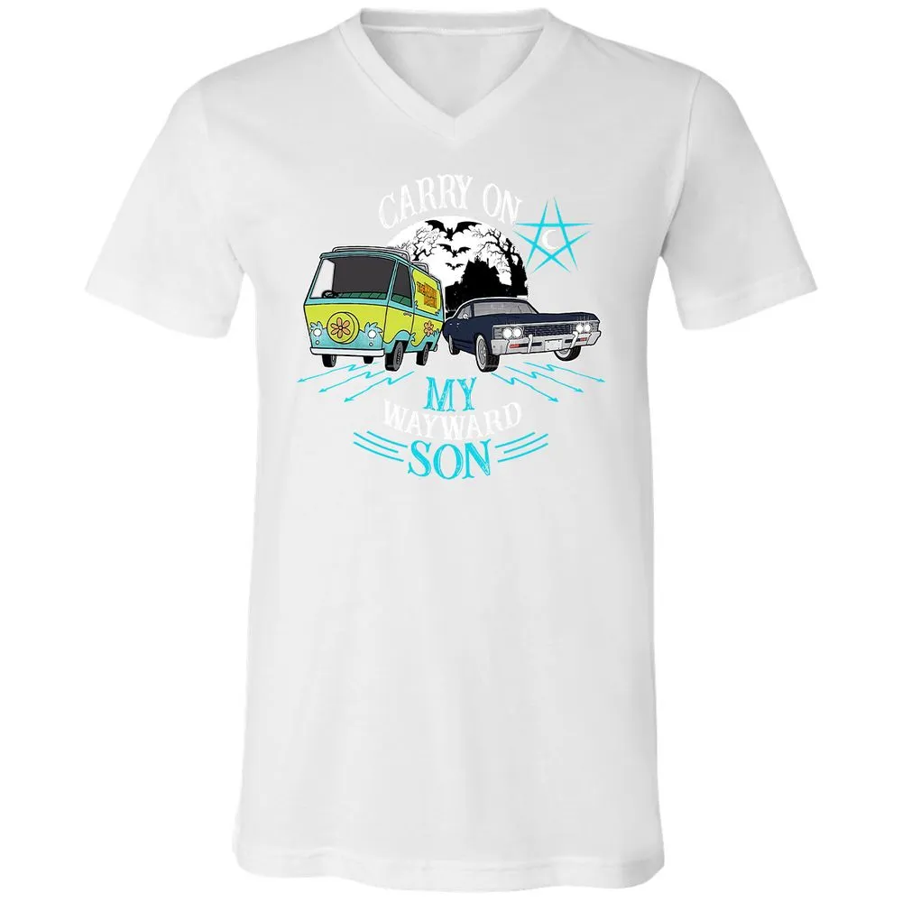 Unisex V-Neck T-Shirt - TZZBD337 - White - 5