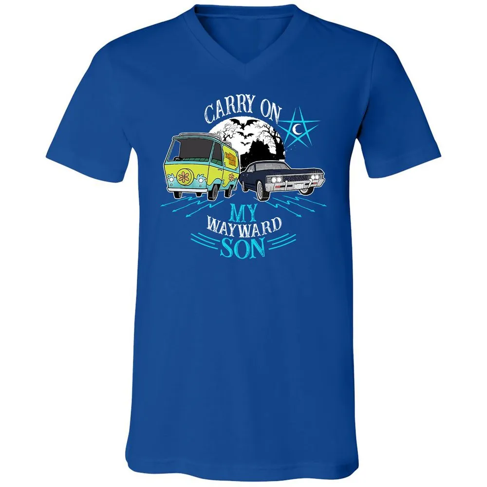 Unisex V-Neck T-Shirt - TZZBD337 - True Royal - 4