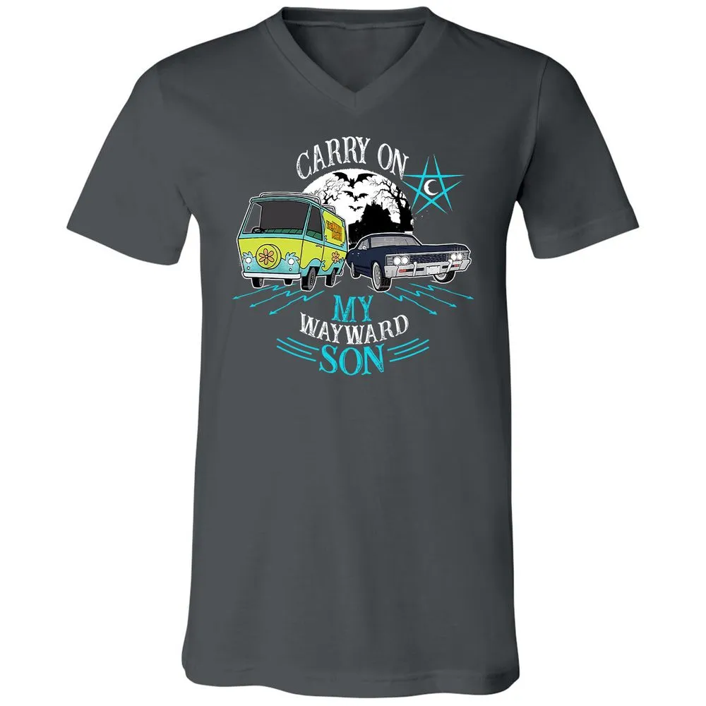 Unisex V-Neck T-Shirt - TZZBD337 - Asphalt - 12