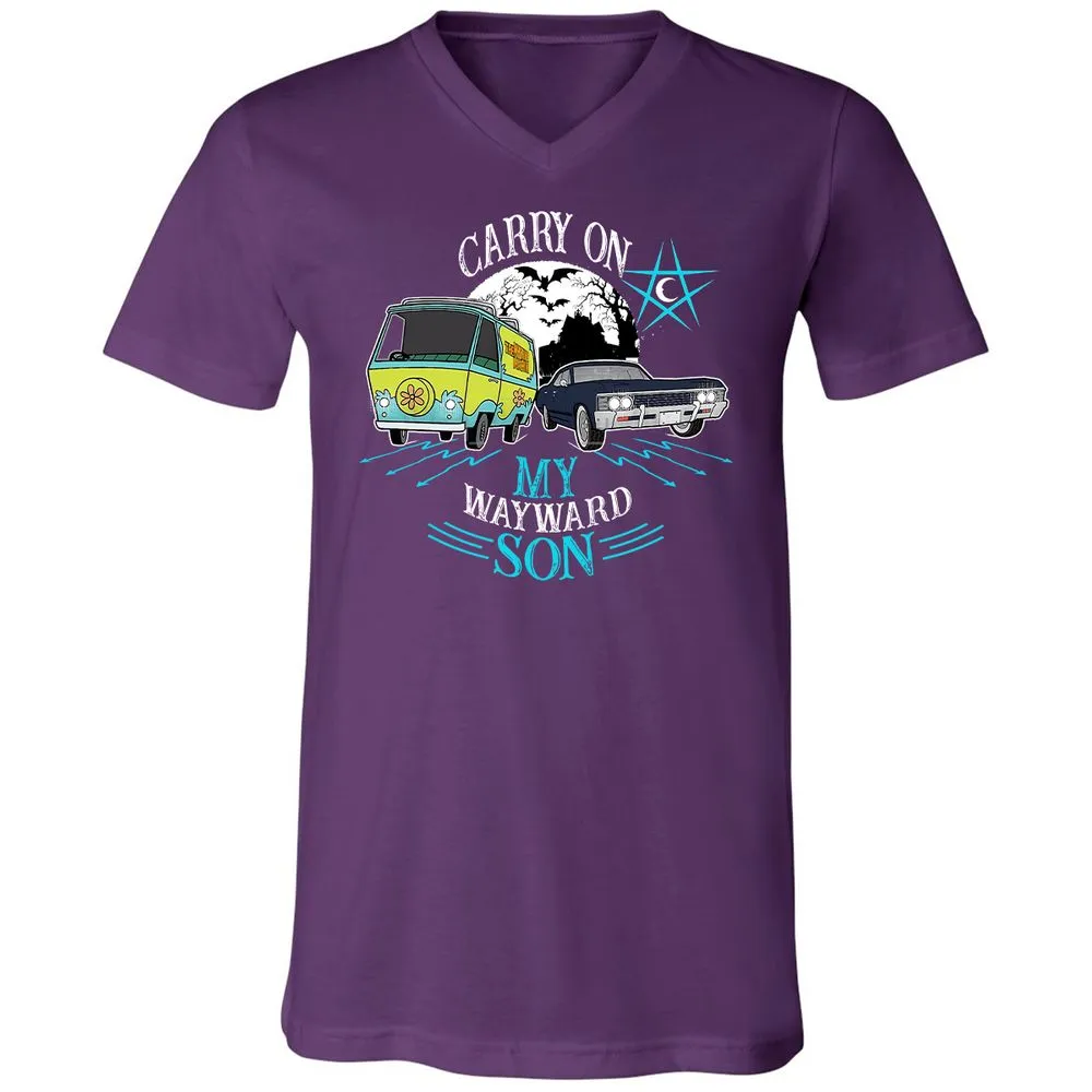 Unisex V-Neck T-Shirt - TZZBD337 - Team Purple - 9