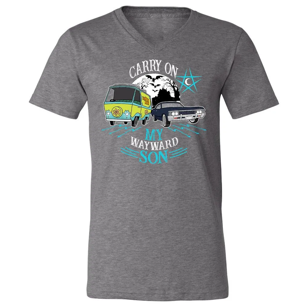Unisex V-Neck T-Shirt - TZZBD337 - Deep Heather - 13