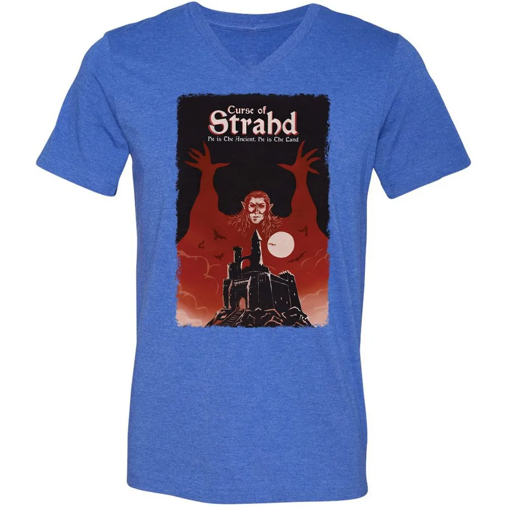 Unisex V-Neck T-Shirt - PKGGG4KS - Heather True Royal - 14