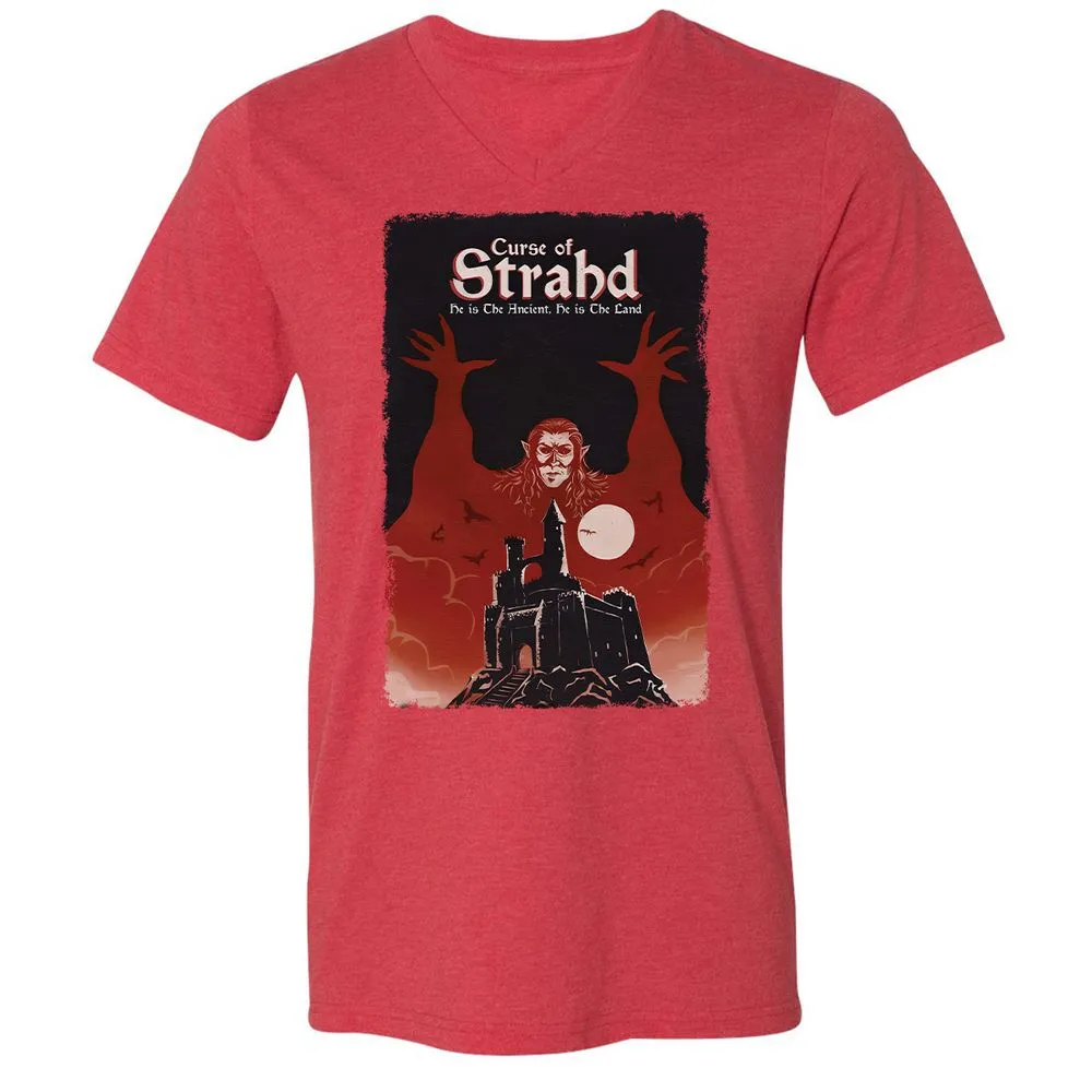 Unisex V-Neck T-Shirt - PKGGG4KS - Heather Red - 16