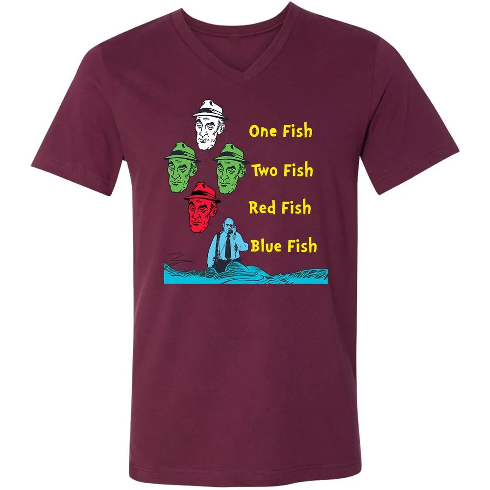 Unisex V-Neck T-Shirt - AC3TR6T4 - Maroon - 6