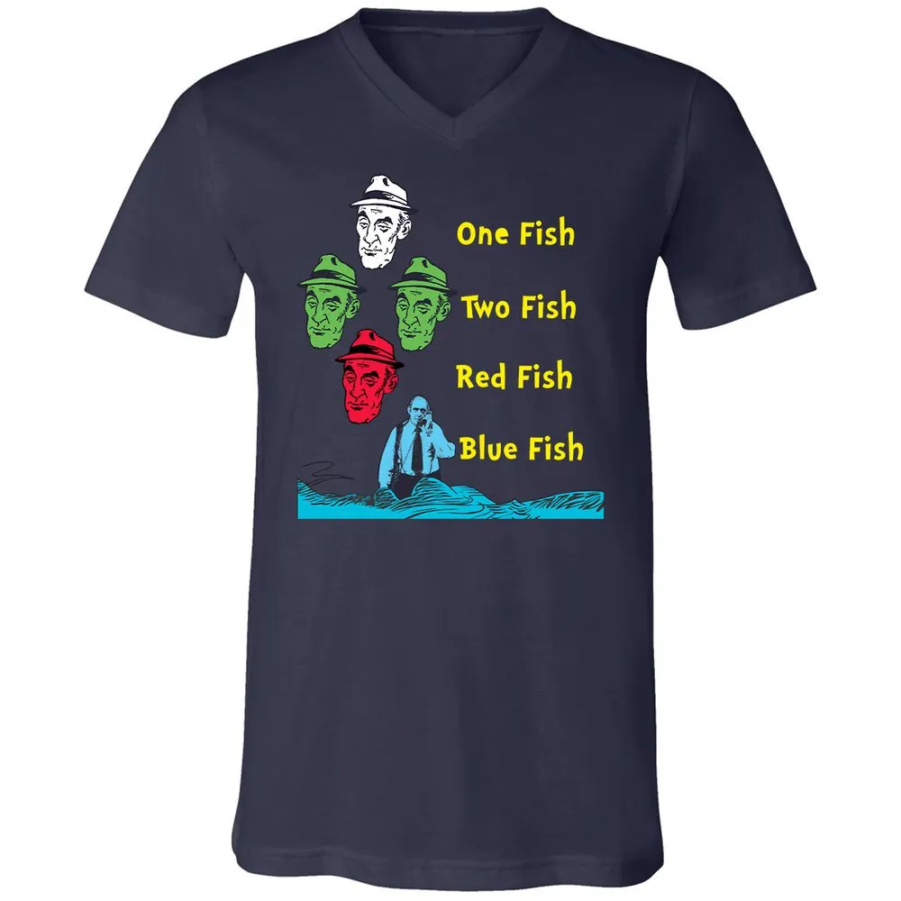 Unisex V-Neck T-Shirt - AC3TR6T4 - Navy - 2