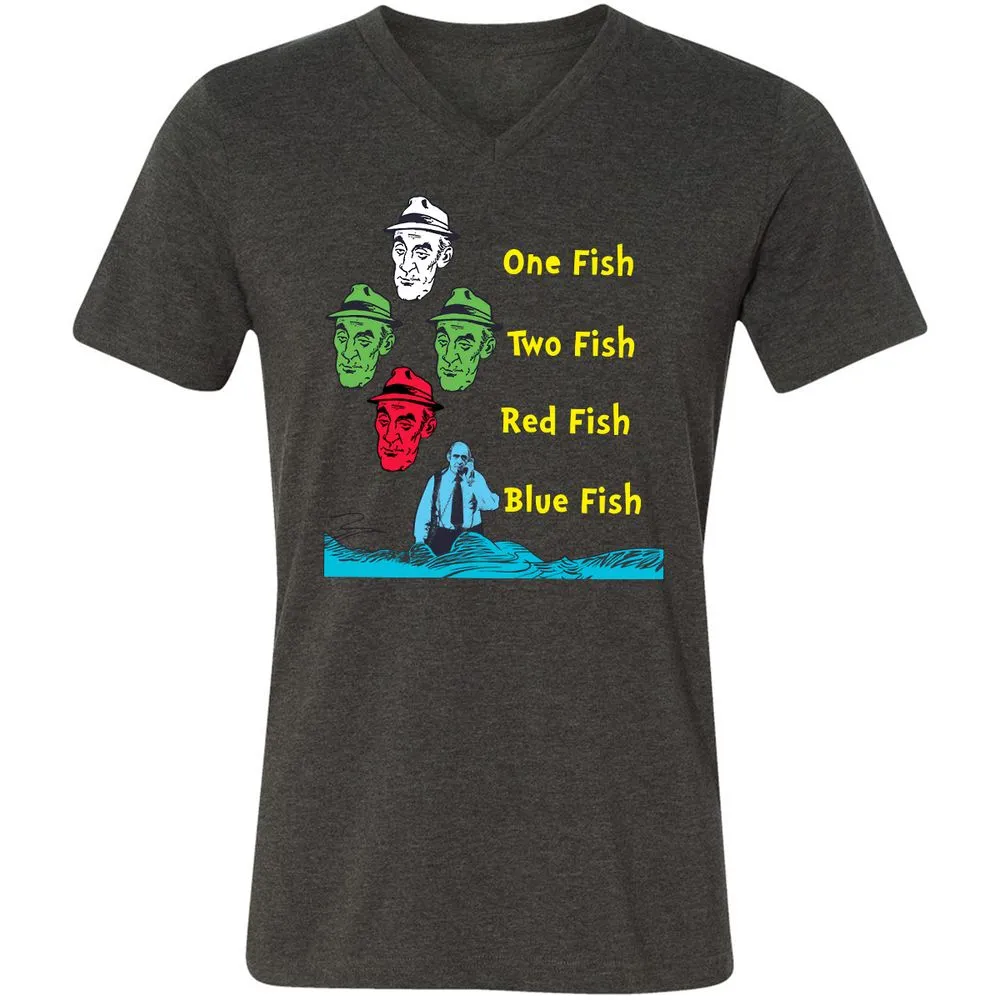 Unisex V-Neck T-Shirt - AC3TR6T4 - Dark Grey Heather - 8