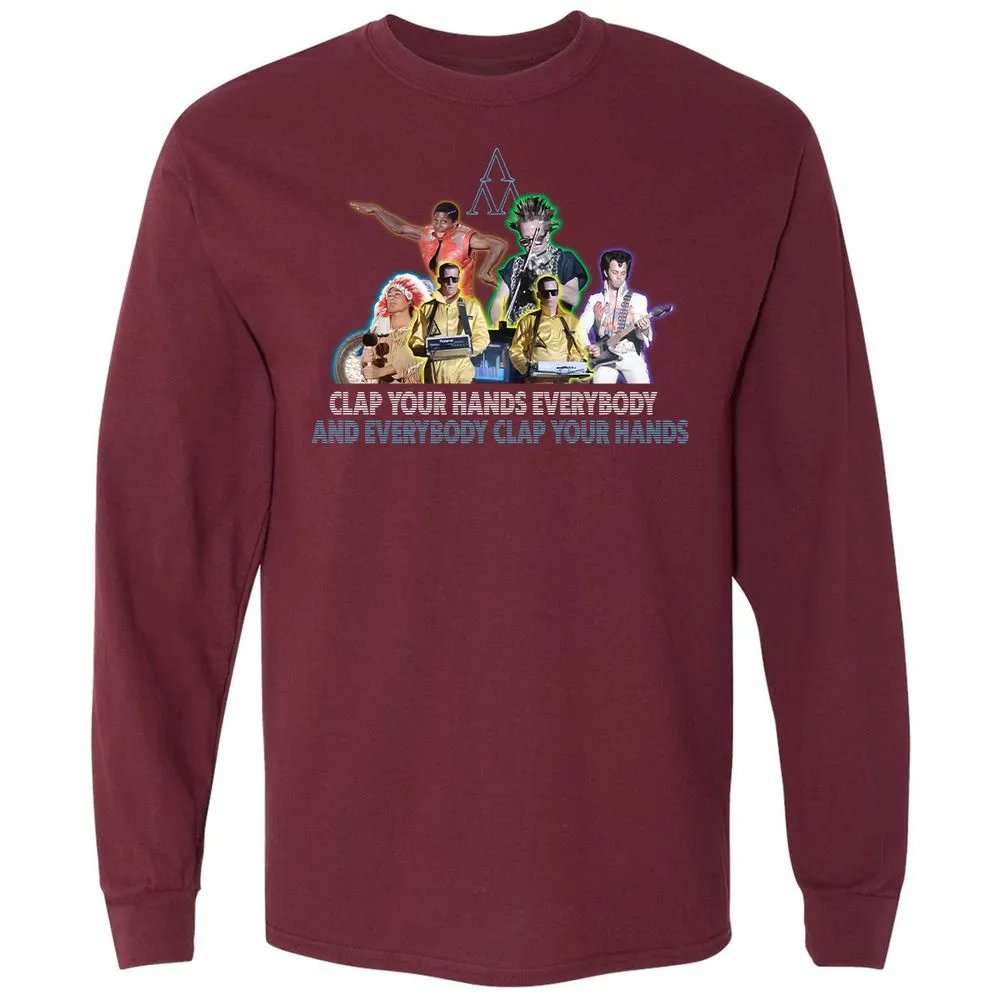 Long Sleeve T-Shirt - GZVCZ2K9 - Maroon - 11